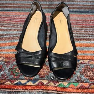Cole Haan Women's Black Peep Toe Shoes